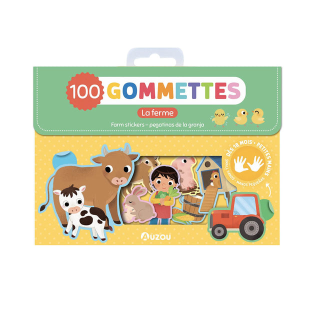 100 gommettes la ferme - AUZOU