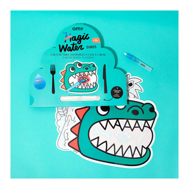 Sets de table Magic water dinos - Omy