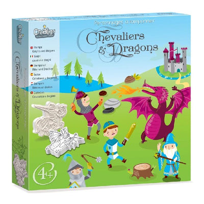 Personnages à tamponner chevaliers et dragons - Crealign