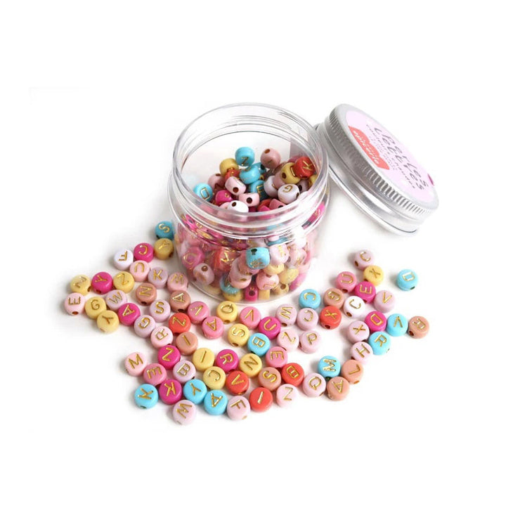 Boite perles lettres couleurs chaudes - La petite épicerie