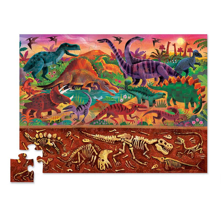 Puzzle Dessus et dessous Le monde des dinosaures - Crocodile Creek