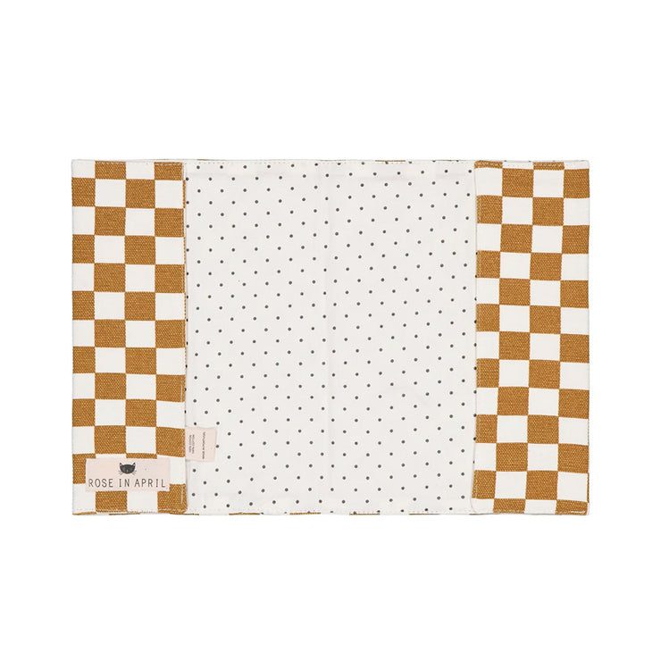 Protège carnet de santé Damier Caramel - Rose in April