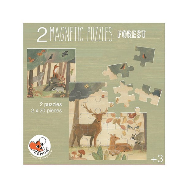 2 Puzzles Magnétiques Forêt - Egmont Toys