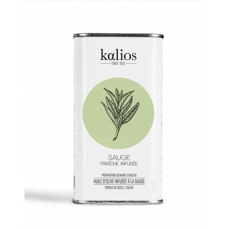 Huile d'Olive Infusée à la Sauge - Kalios